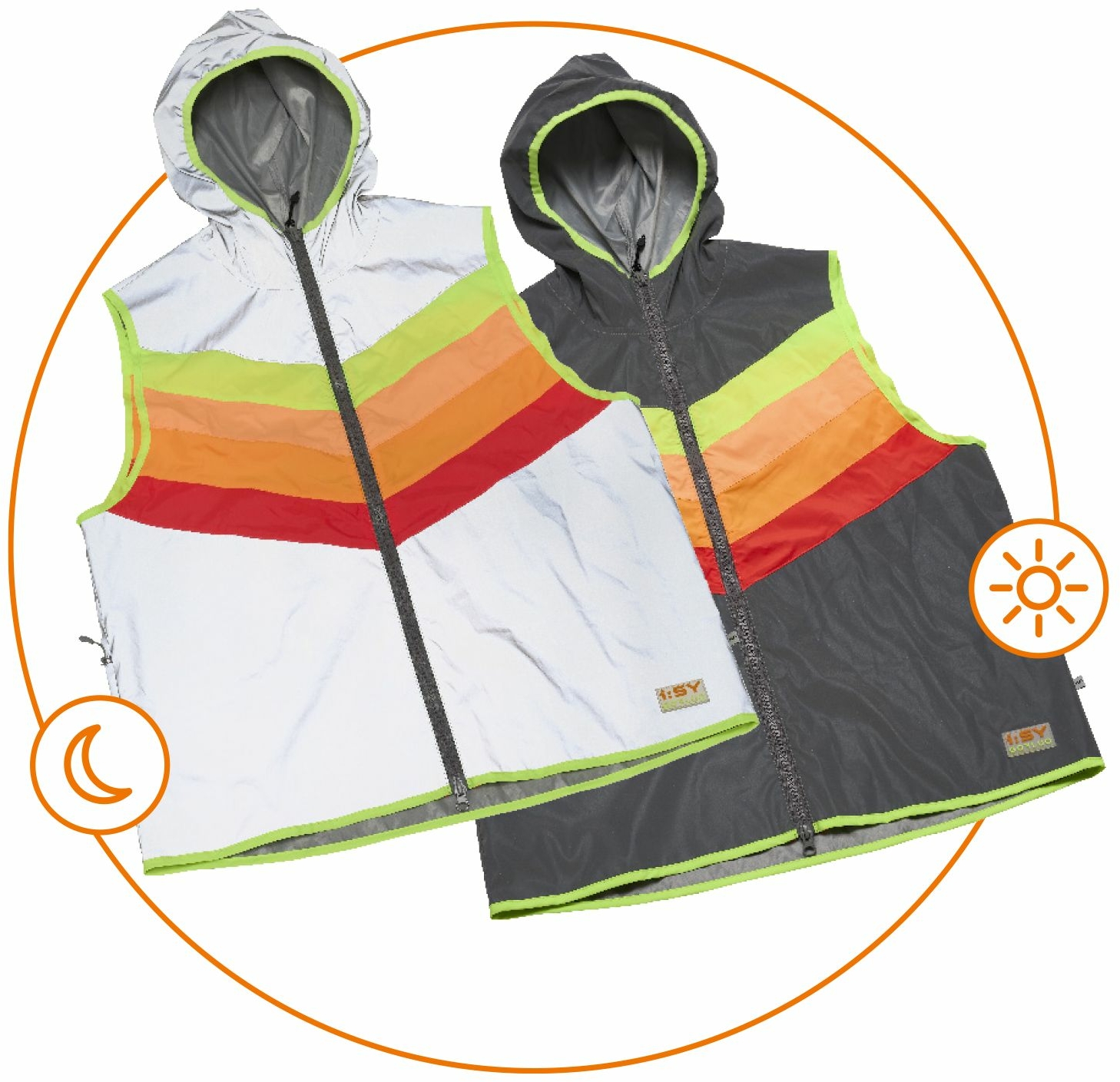 i:SY reflective vest Bodyglower Sunset