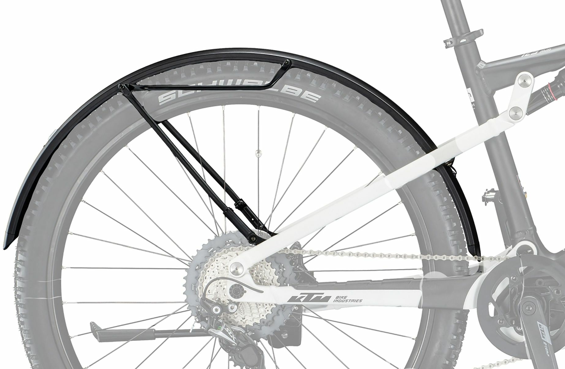 Parafanghi KTM 27 pollici Macina Kapoho modello 2020 parafanghi posteriori e-bike con rail e fanale integrato