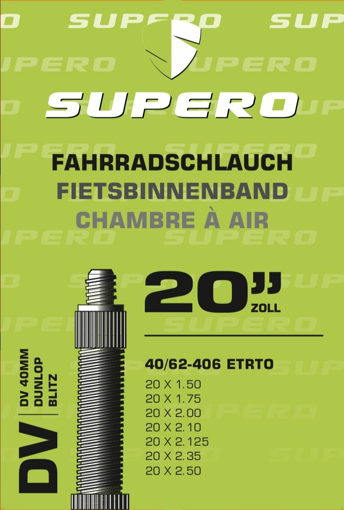 Camera d'aria per bicicletta Supero 20 "Blitz40 40 / 62-406