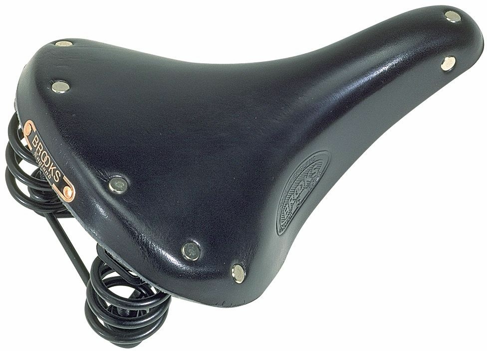 Brooks Flyer S in pelle nera, sella da donna