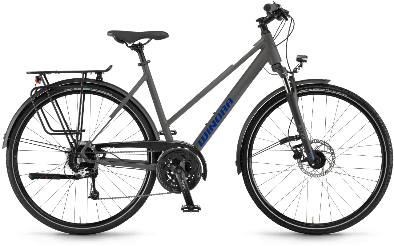 Winora Domingo 27, 27-speed derailleur, women's bicycle, trapeze, model 2023, 28 inches