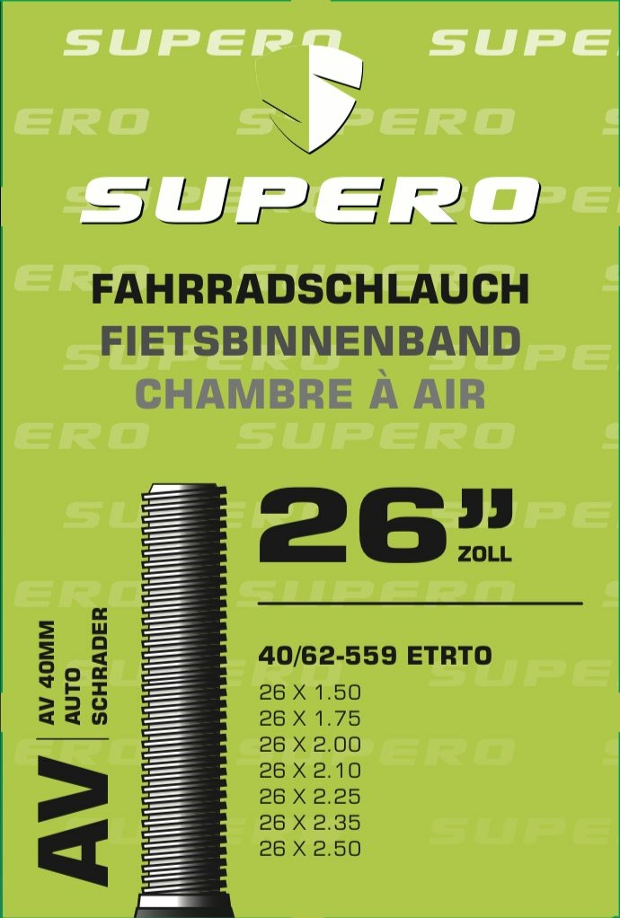 Supero bicycle tube 26 "Schrader40 40 / 62-559