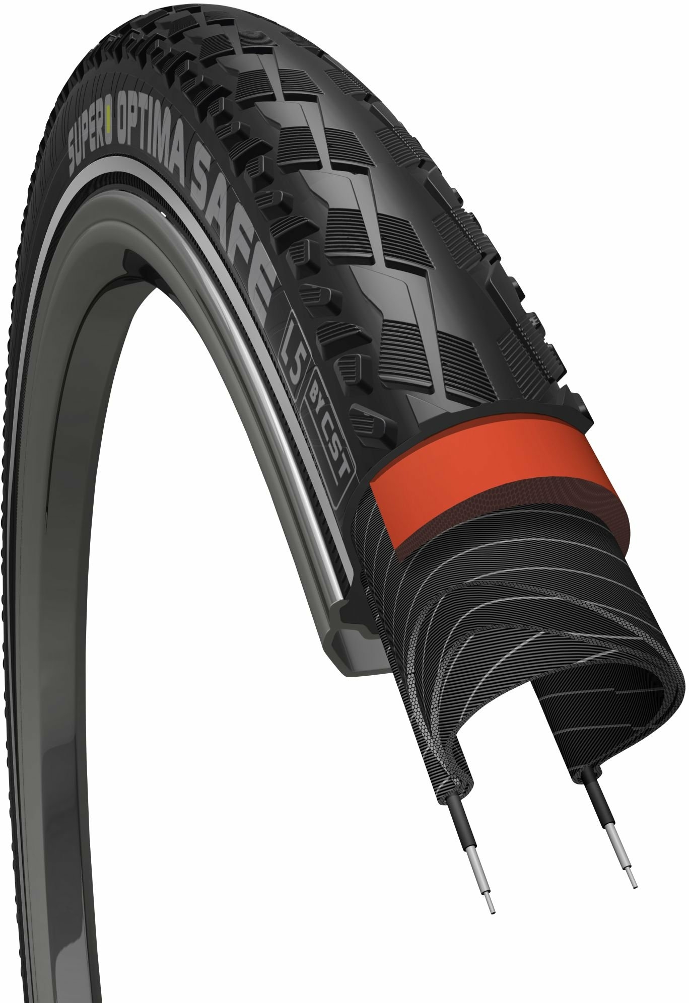 Supero E-Bike - Copertoni - Copertoncino - C 3031 - 28 pollici OPTIMA SAFE (50-622)