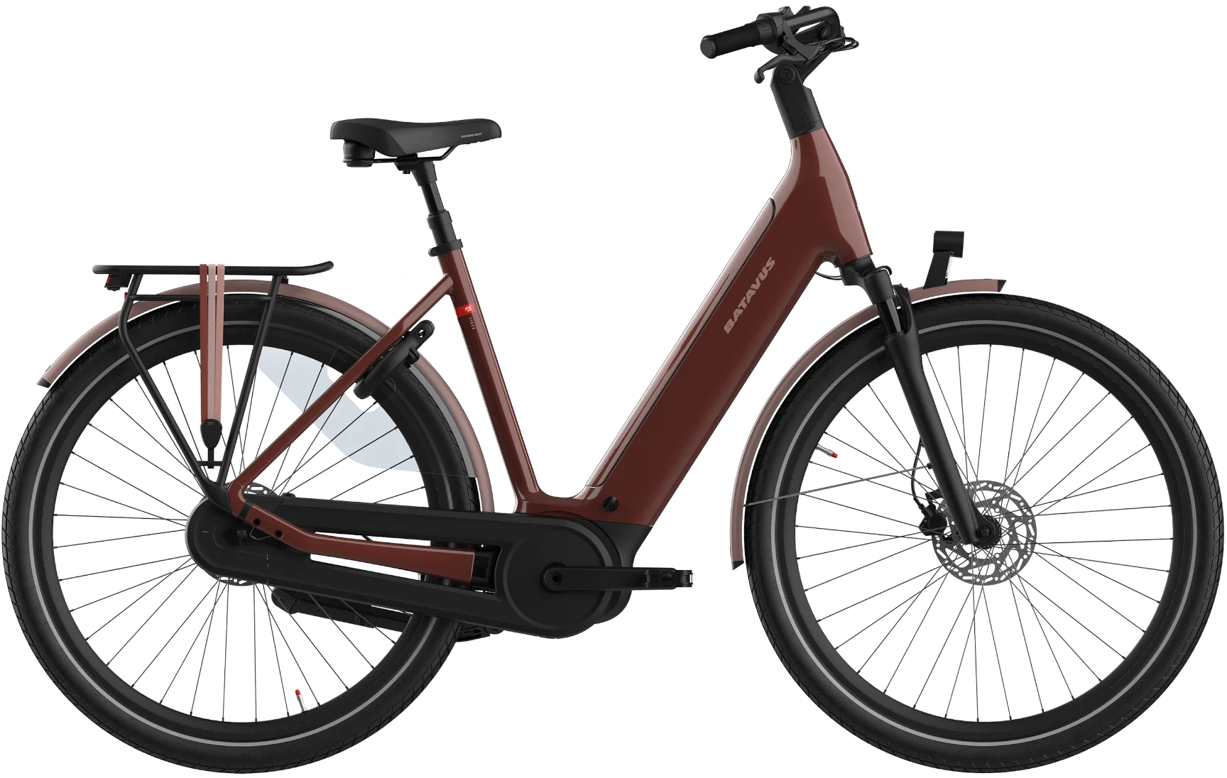 Batavus Finez E-go® Power Plus (750 Wh), cambio al mozzo a 5 marce, bicicletta da donna, Deep, modello 2024, 28 pollici