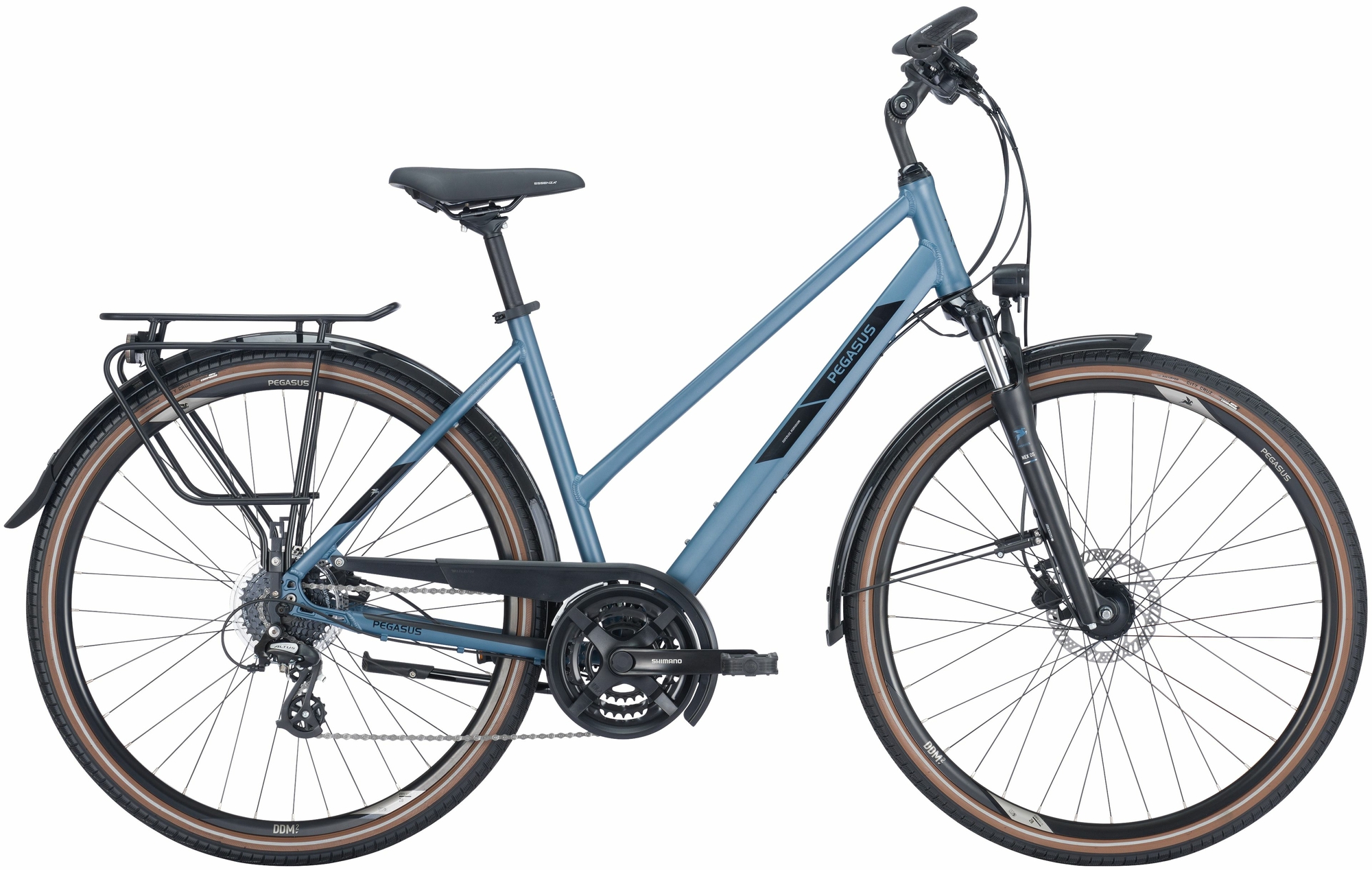 Pegasus Solero SL Disc 24, 24-speed derailleur gear, women's bike, trapeze, model 2024, 28 inches