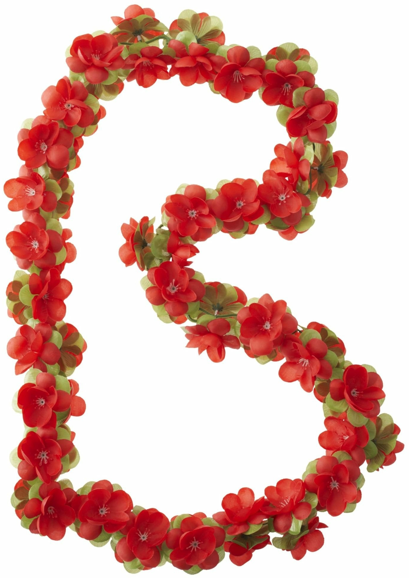 Basil flower garland 170 cm, red