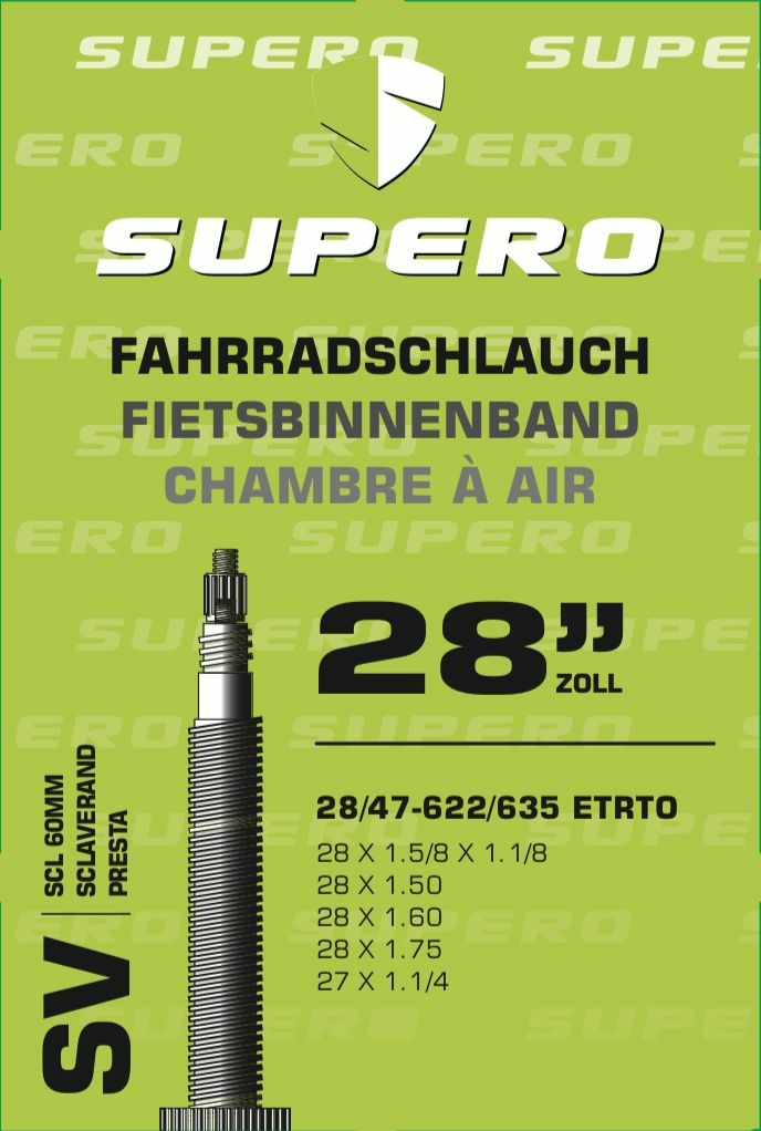 Camera d'aria Supero 28 "Scl.60 28 / 47-622 / 635