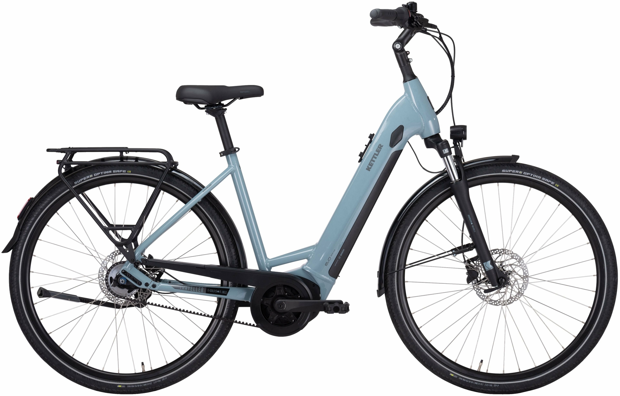 KETTLER bicicletta in alluminio TRAVELER E-GOLD 5 PLUS BELT FL (625 Wh), cambio al mozzo 5 marce, bici da donna, Wave, modello 2022, 28 pollici