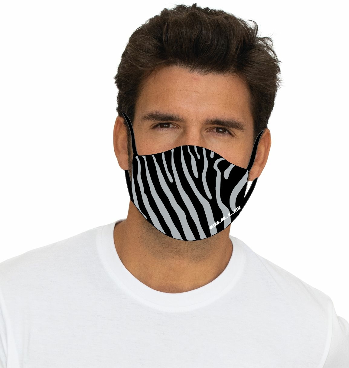 BULLS mask 20ASM-821 Zebra black, 2-ply, Po