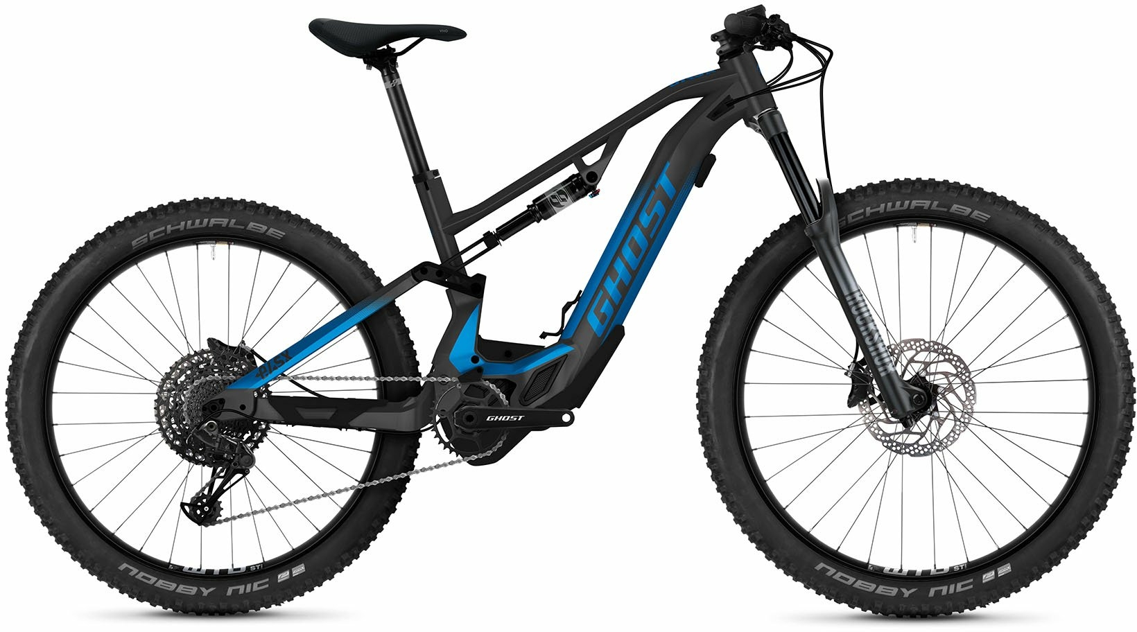 GHOST E-ASX 160 Essential AL (625 Wh), deragliatore a 12 velocità, bicicletta da uomo, diamante, modello 2022, 27.5+ / 29 pollici