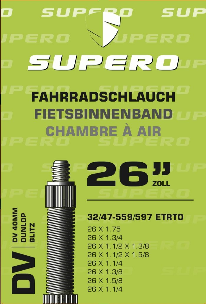 Supero bicycle tube 26 "Blitz40 32 / 47-559 / 597