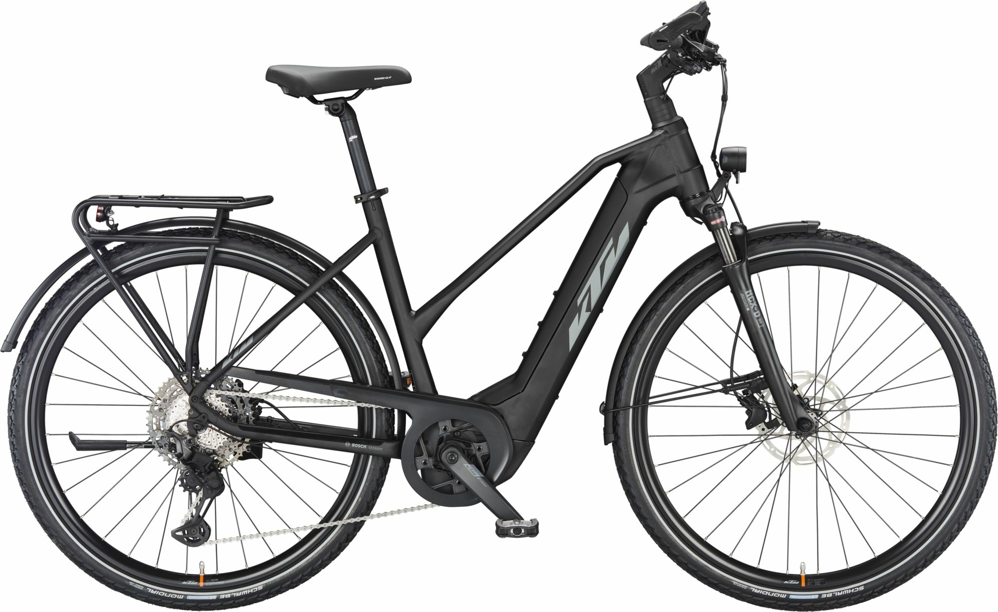KTM POWER SPORT 11 PLUS (750 Wh), 11-speed derailleur gear, women's bike, trapeze, model 2024, 28 inches