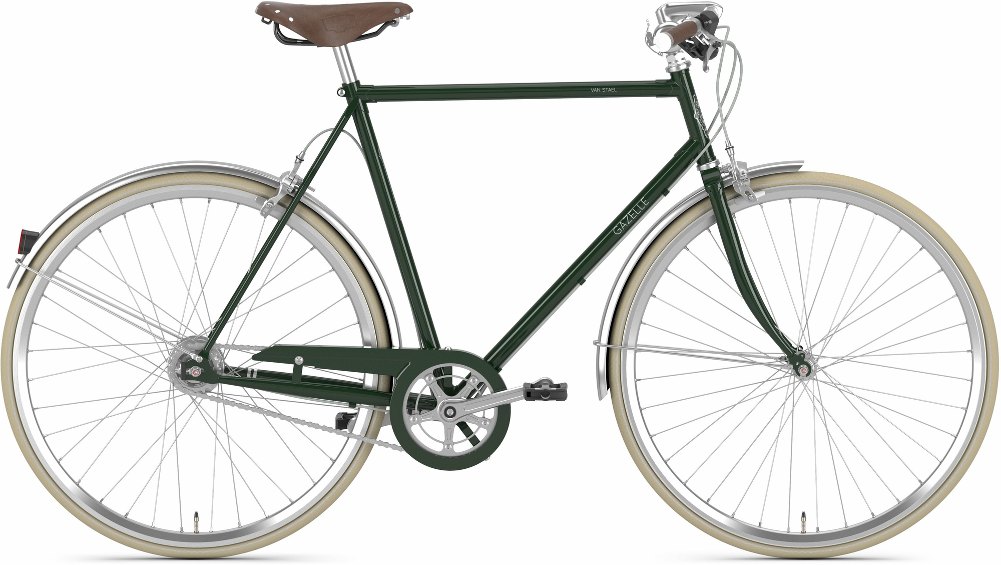Gazelle VAN STAEL V7, 7-speed hub gear with freewheel, men's bike, diamond, model 2024, 28 inches