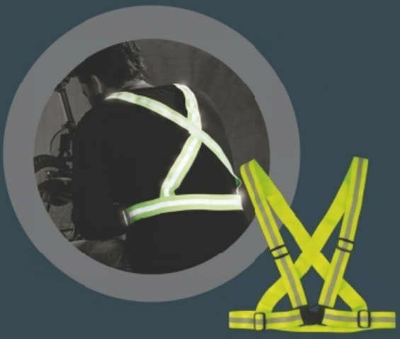 Tip Top Reflection Cross Belt vest with flashing light