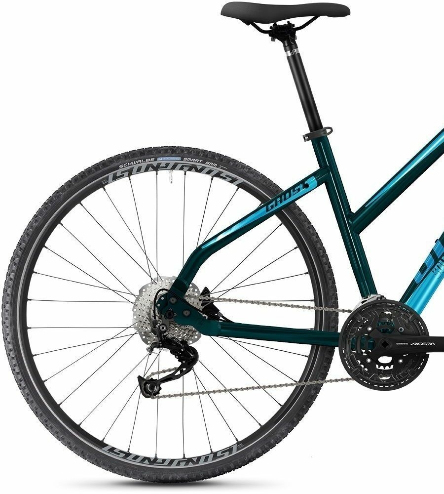 GHOST Square Cross Base, cambio a 9 rapporti, bici da donna, trapezio, modello 2021, 28 pollici