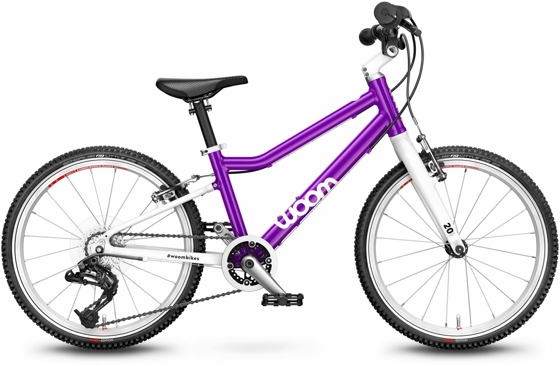 Woom 4, cambio a 8 velocità, bici per bambini, Diamant, modello 2021, 20 pollici