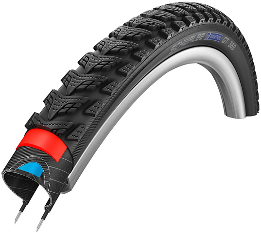 Schwalbe Performance Line, DualGuard - Camera d'aria - E-25 - Copertoncino HS 475-26 pollici Marathon GT 365 (50-559)