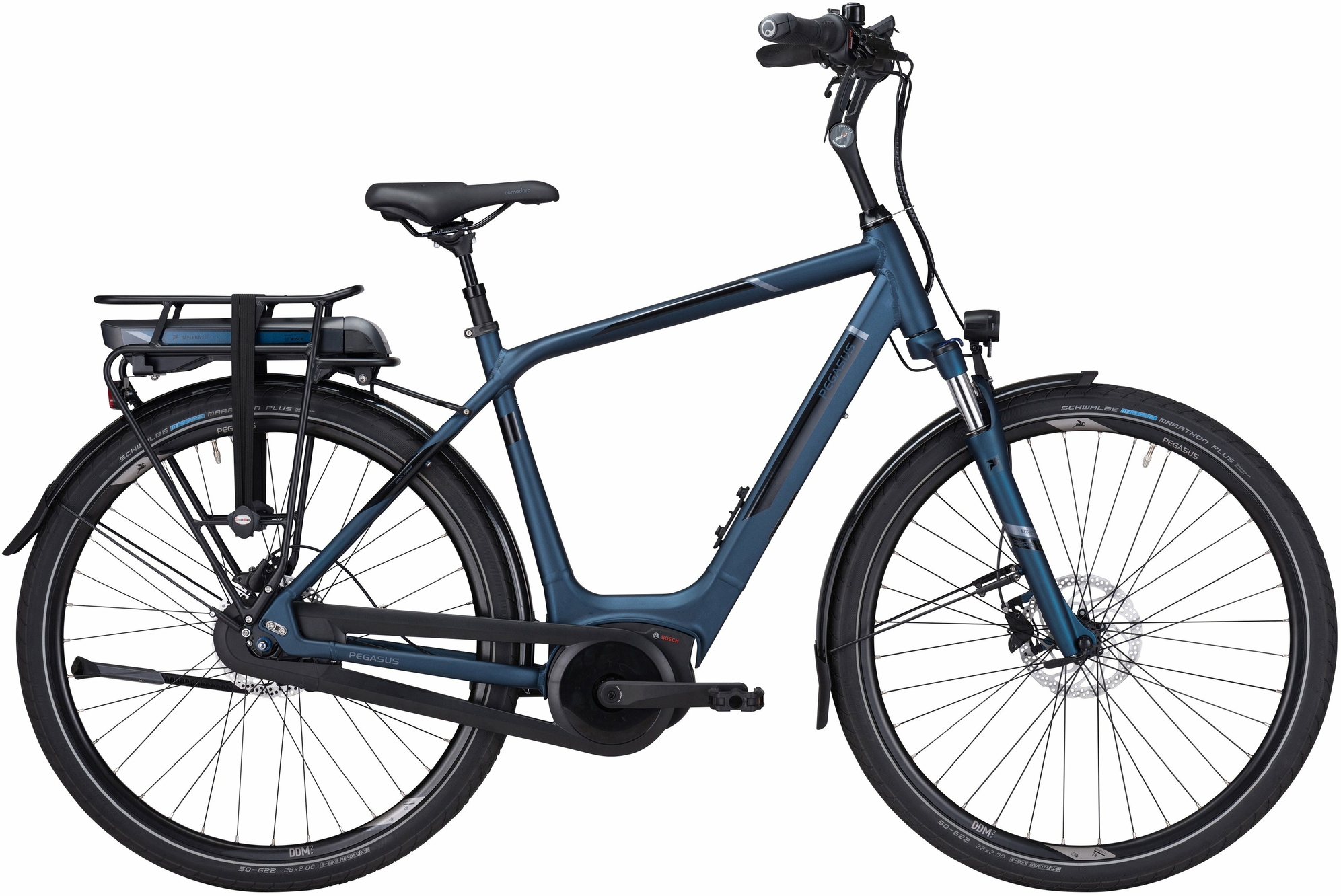 PEGASUS Ravenna E8F NL (400 Wh), cambio al mozzo a 8 velocità, bici da uomo, diamante, modello 2022/2023, 28 pollici