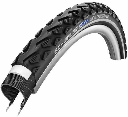 Schwalbe Protezione antiforatura - Mescola verde - Pneumatico cablato, 28 pollici Land Cruiser Plus (42-622)