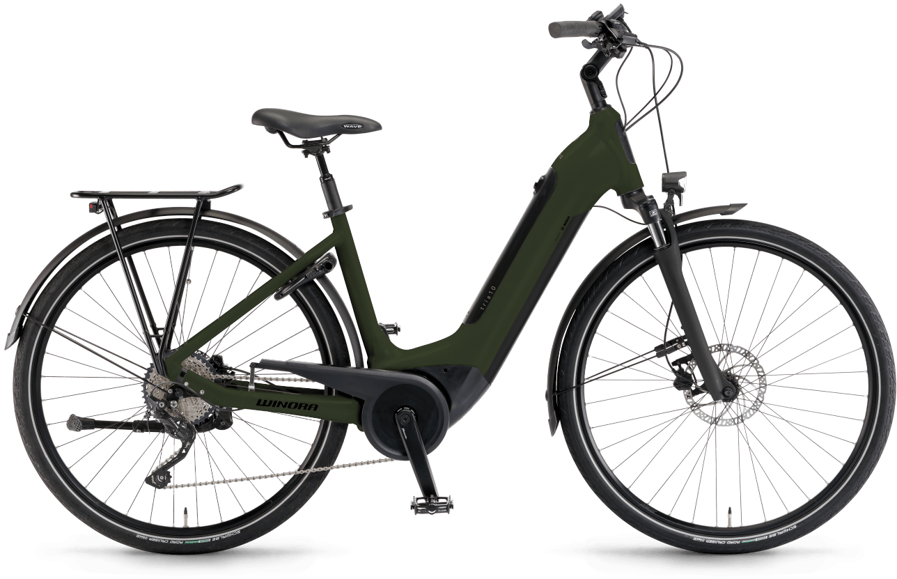 Winora Tria 10 (500 Wh), 10-speed derailleur, women's bicycle, Wave, model 2022, 28 inches