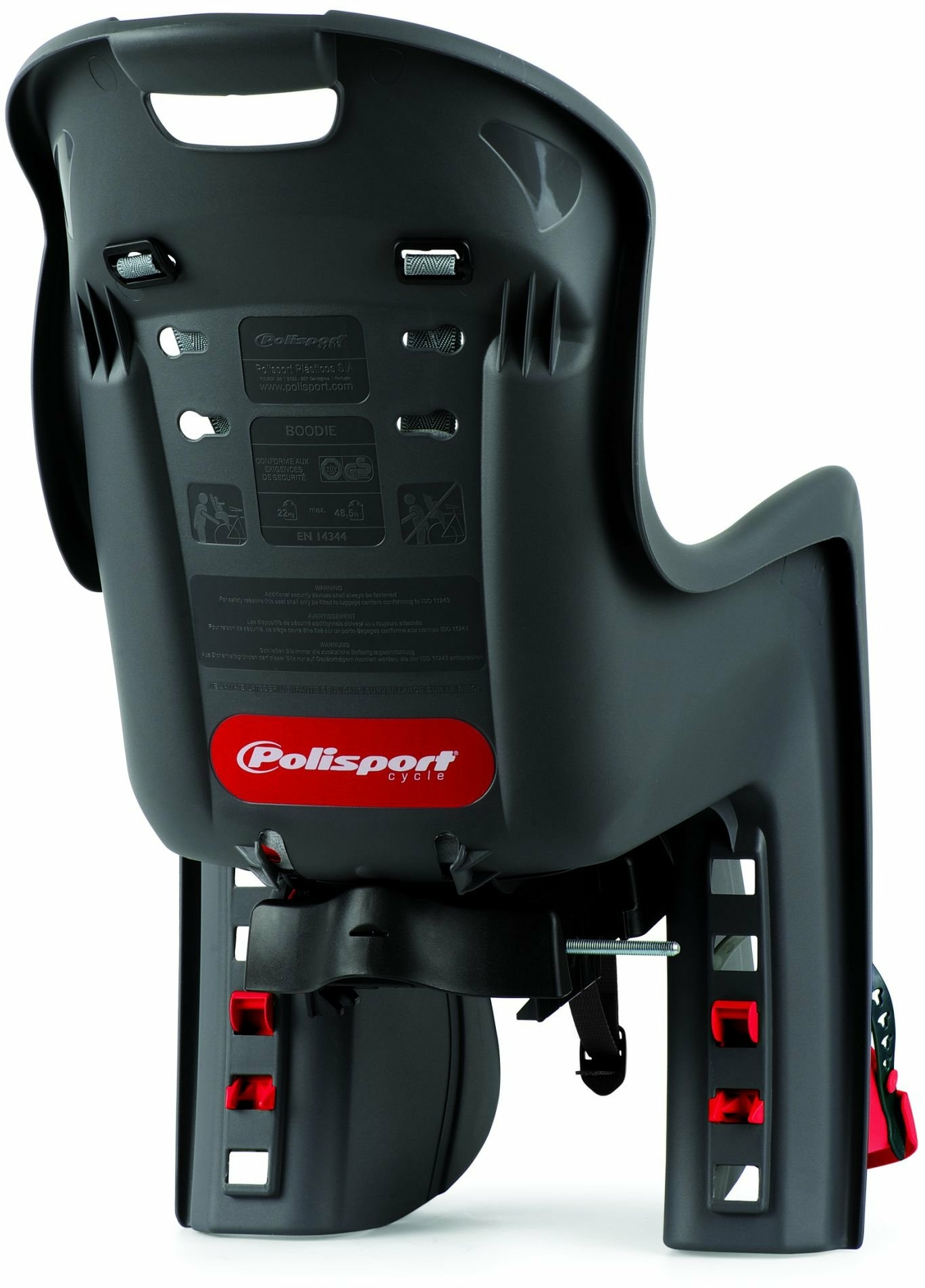 Seggiolino posteriore Polisport Boodie CFS nero/rosso