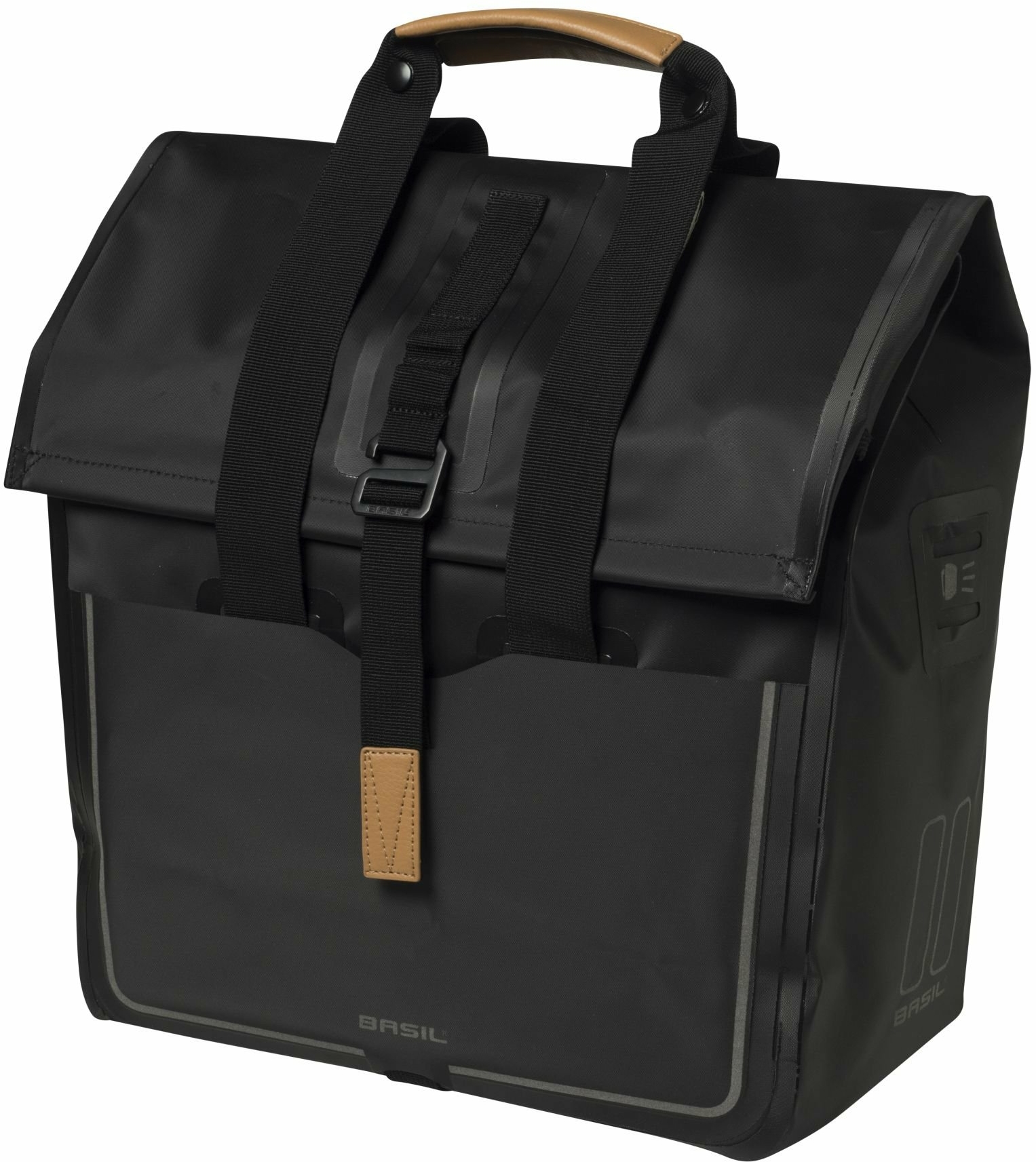 Basil bicycle bag 25L matt black Urban Dry Shopper