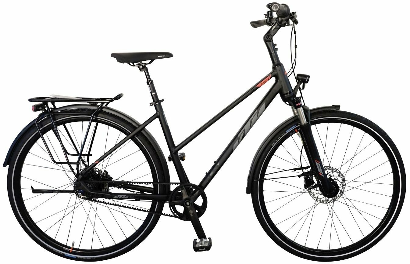 KTM LIFE 8 BELT, cambio al mozzo 8 marce, bici da donna, trapezio, modello 2020, 28 pollici