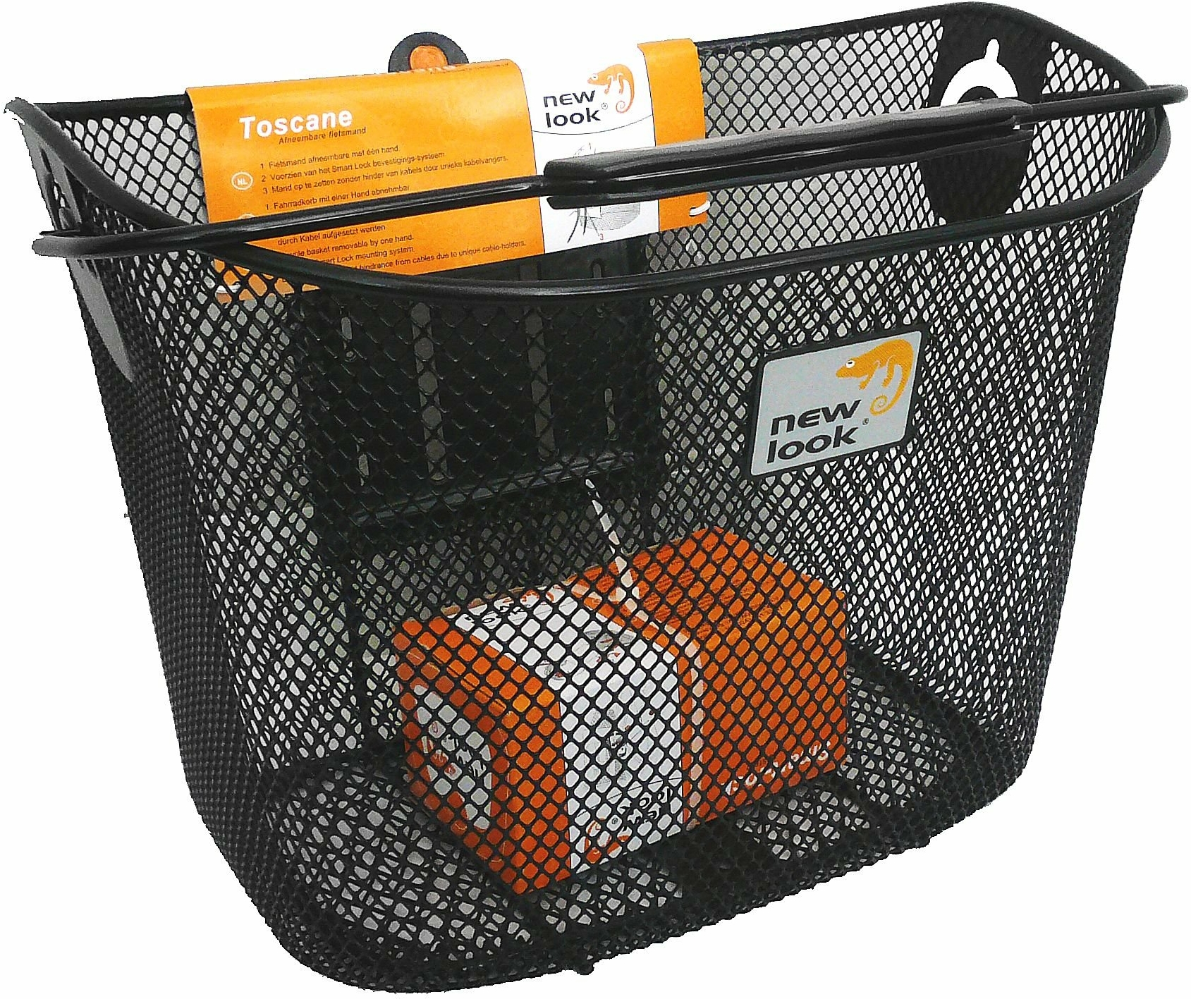 New Looxs Toscane VR basket incl. Holder, fixed, black.