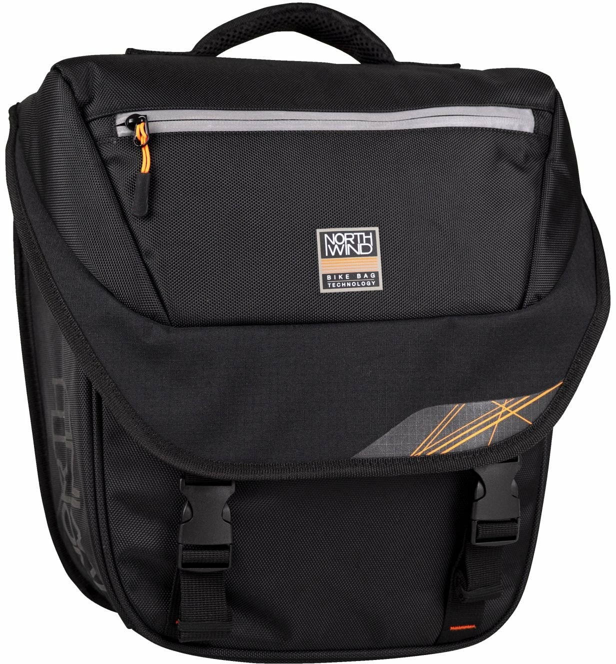 Northwind Carrier Bag Single Pannier Classic (nero / arancione)