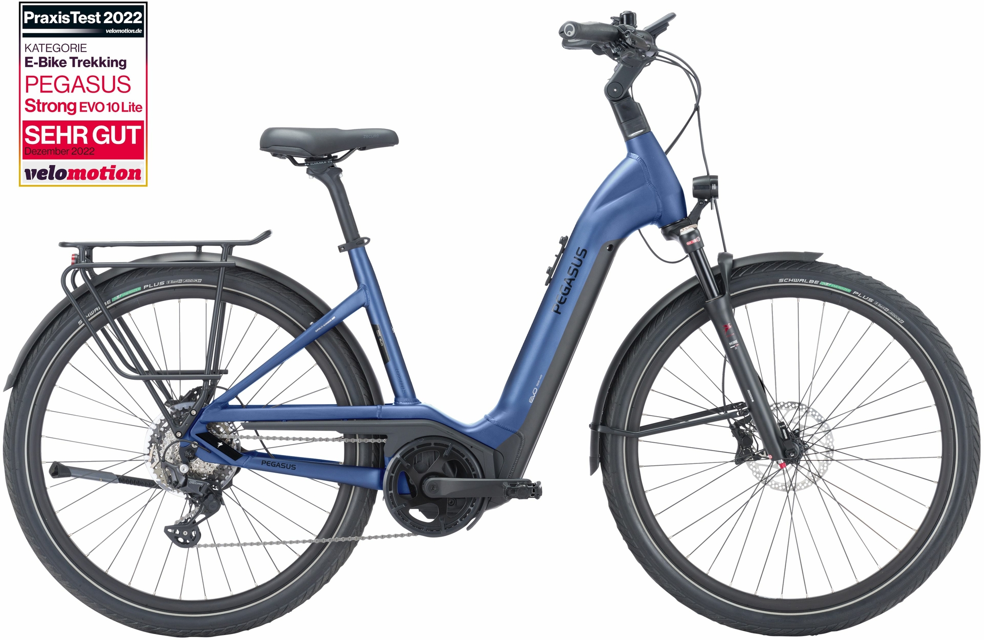 Pegasus Strong Evo 10 Lite (750 Wh), 10-speed derailleur gear, women's bike, Wave, model 2024, 28 inches