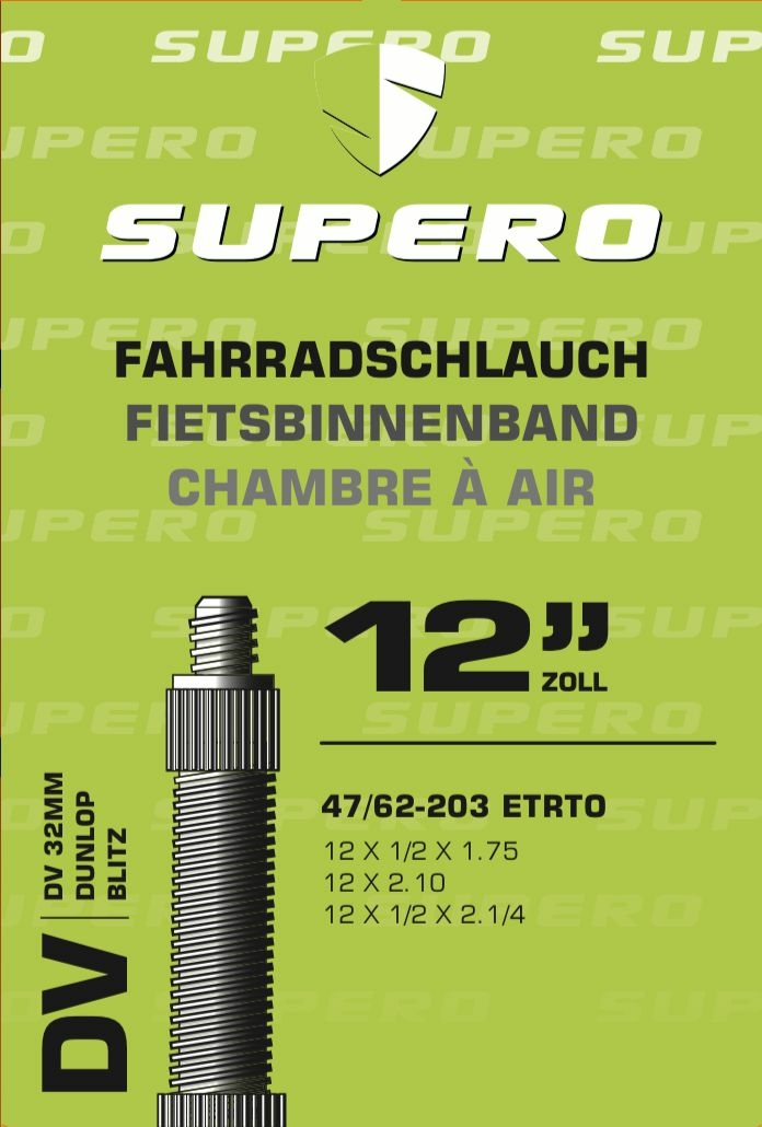 Supero bicycle tube 12 "Blitz 32 47 / 62-203