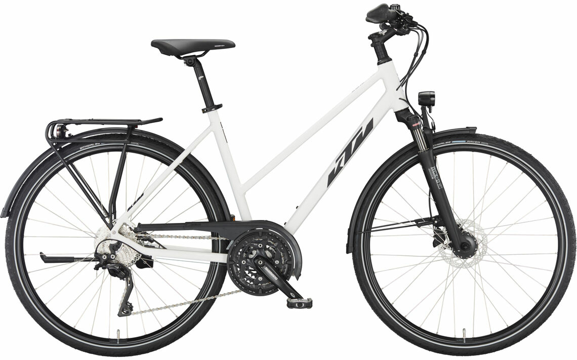 KTM VENETO LIGHT DISC, 30-speed derailleur gear, women's bike, trapeze, model 2024, 28 inches