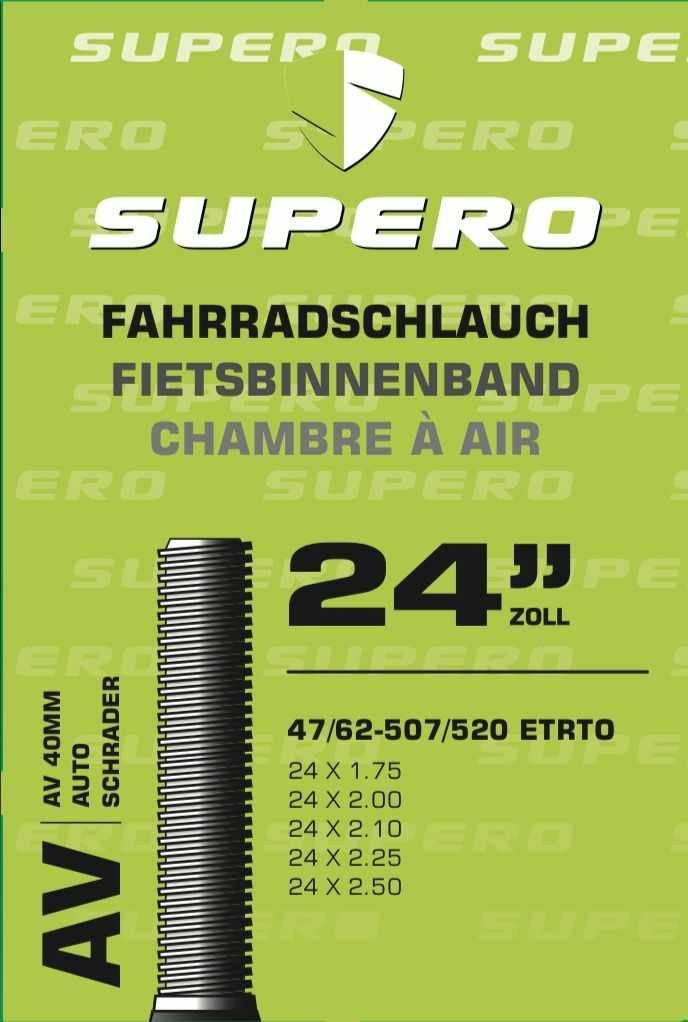 Supero bicycle tube 24 "Schrader40 40 / 62-507 / 520