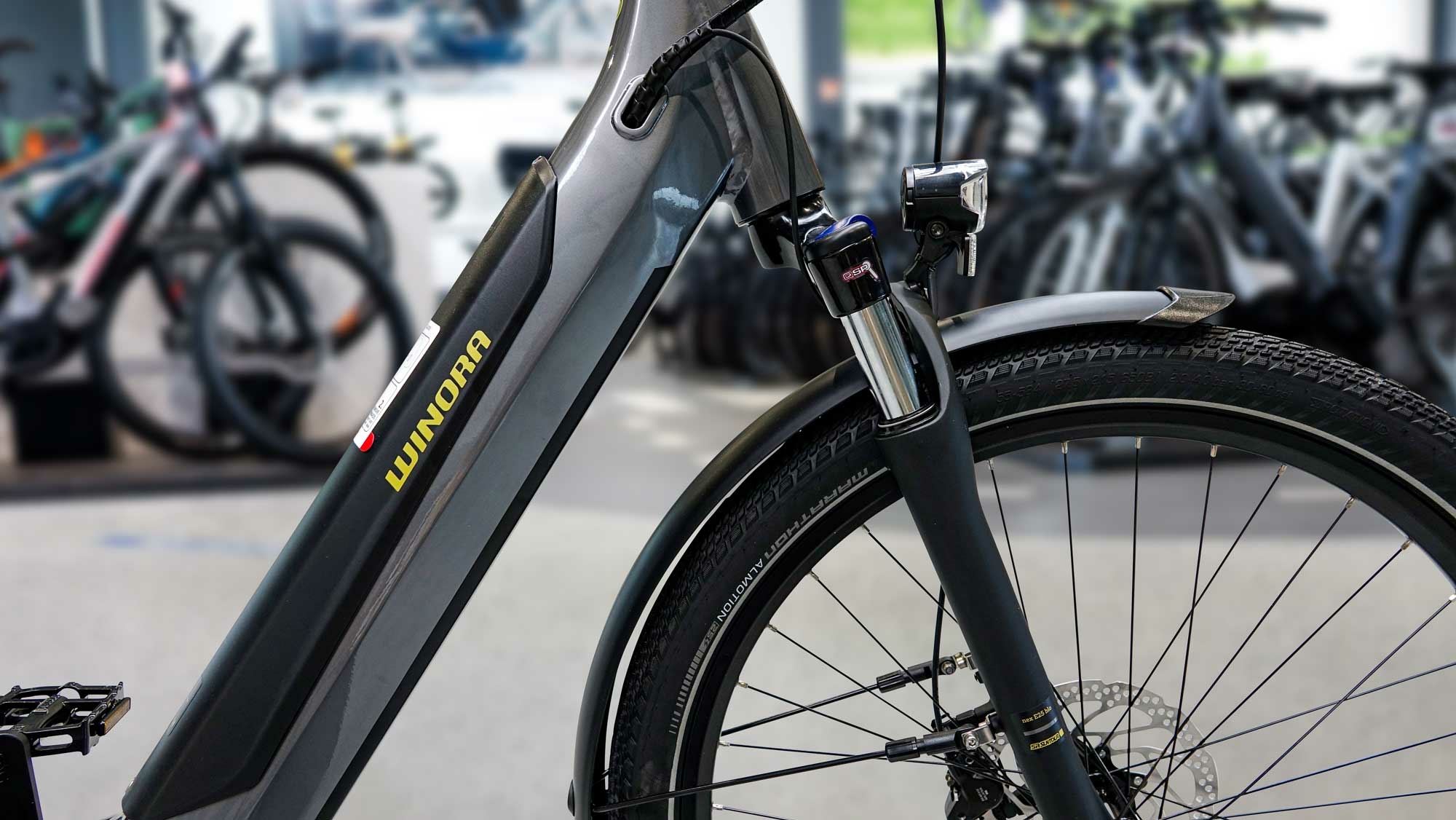 Winora Sinus iX10, deragliatore a 10 velocità, bicicletta da donna, Wave, modello 2022, 27,5 pollici