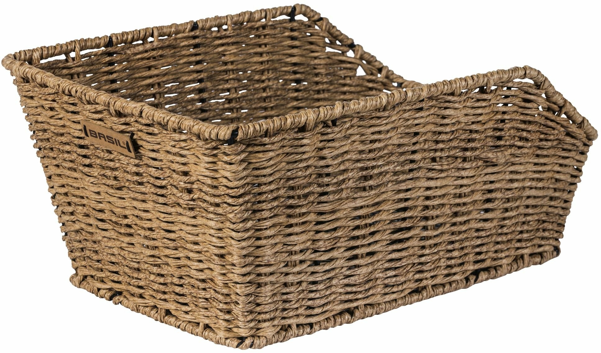 Basil rear wheel basket Cento rattan look brown