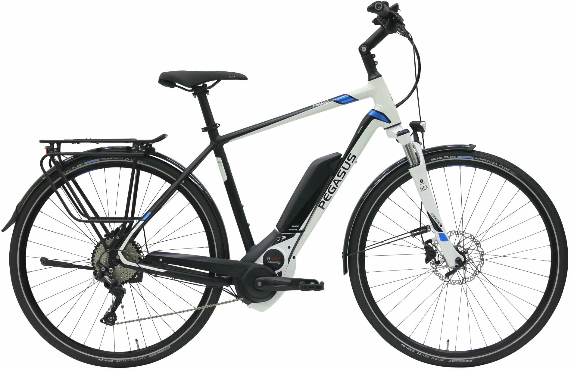 Pegasus Premio E10 Sport (500 Wh), cambio a 10 rapporti, bici da uomo, trekking, modello 2018, 28 pollici