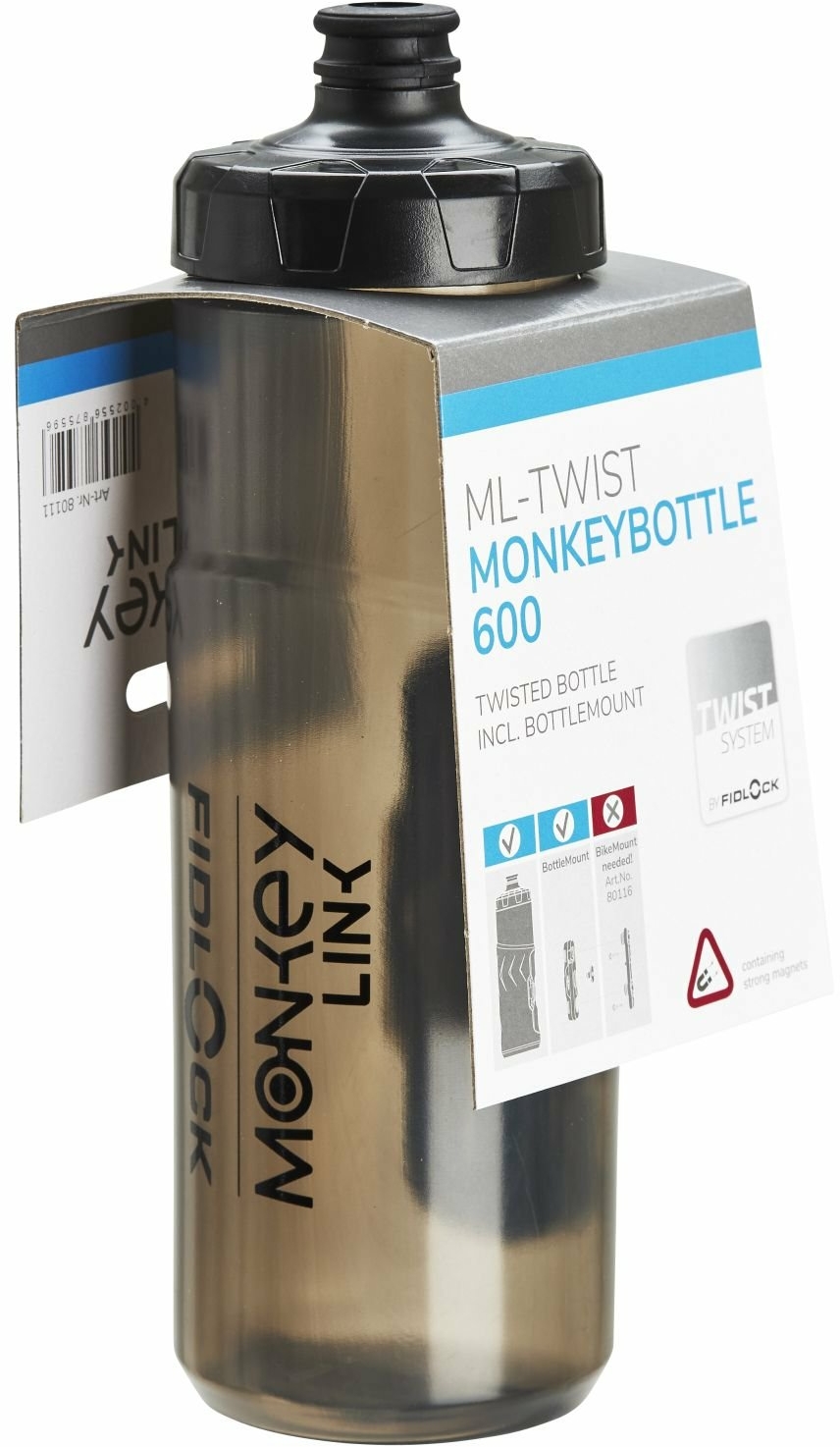 MonkeyLink drinking bottle ML-MonkeyBottle CO 600ml with BottleMount (bottle side)