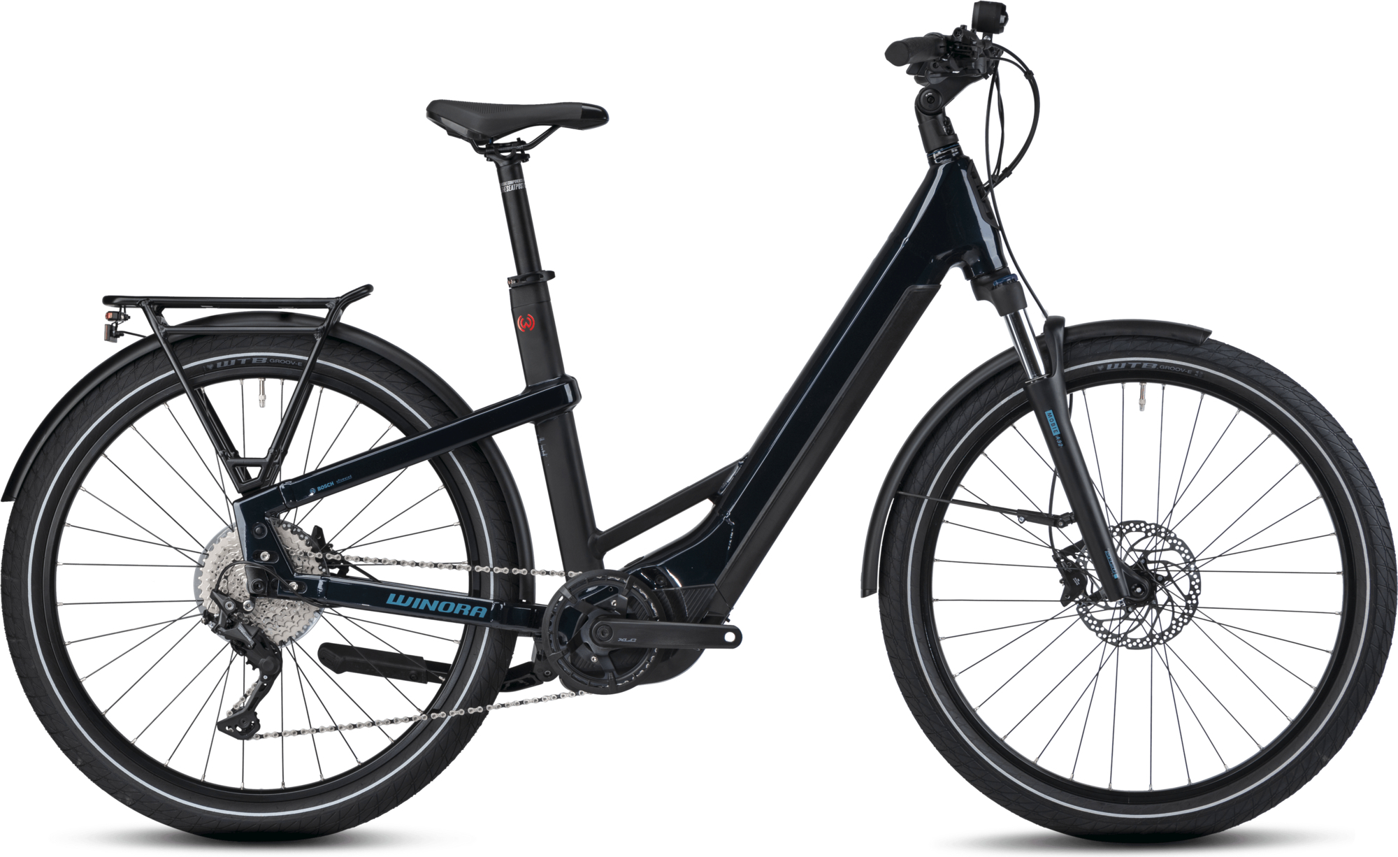 Winora Yakun 10 (750 Wh), cambio a 10 velocità, bici da donna, Wave, modello 2022/2023, 27,5 pollici