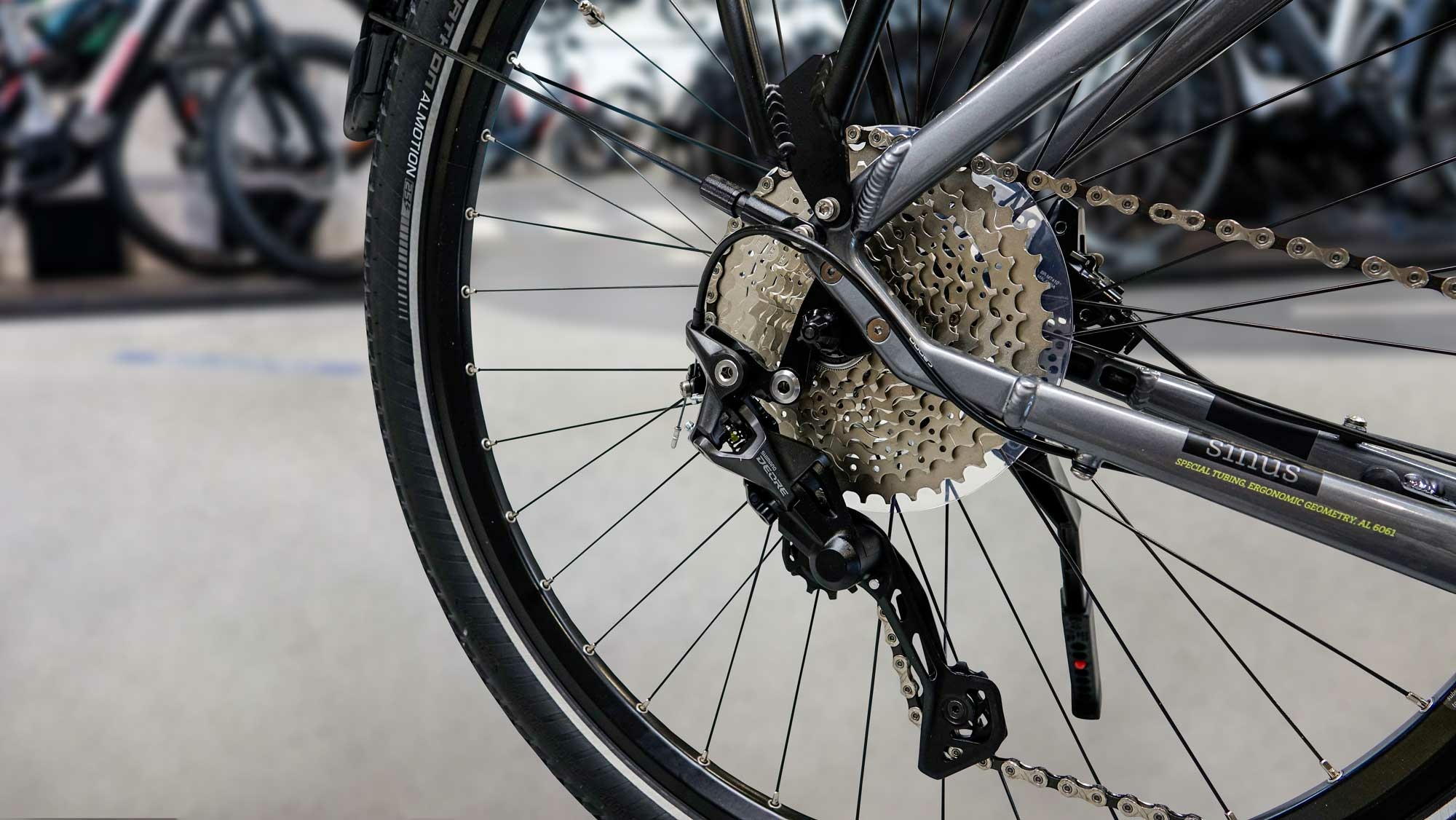 Winora Sinus iX10, deragliatore a 10 velocità, bicicletta da donna, Wave, modello 2022, 27,5 pollici