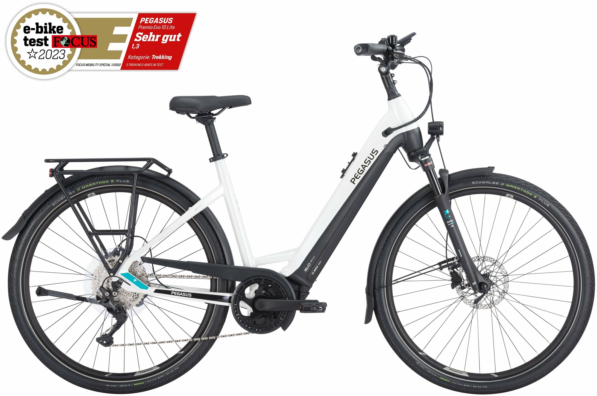 Pegasus Premio Evo 10 Lite (750 Wh), 10-speed derailleur, women's bike, Wave, model 2024, 28 inches