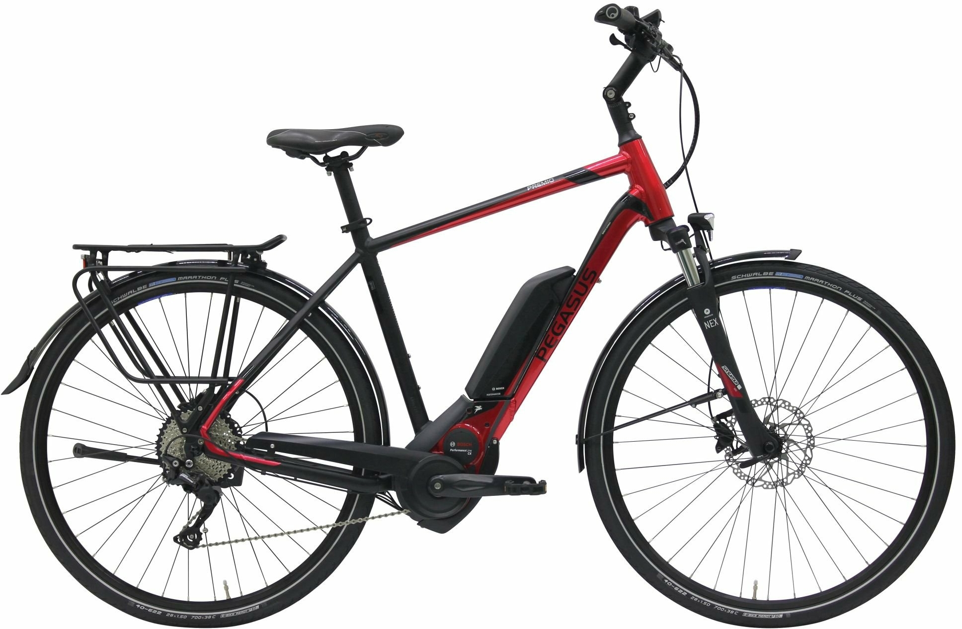 Pegasus Premio E10 Sport (500 Wh), cambio a 10 rapporti, bici da uomo, trekking, modello 2018, 28 pollici