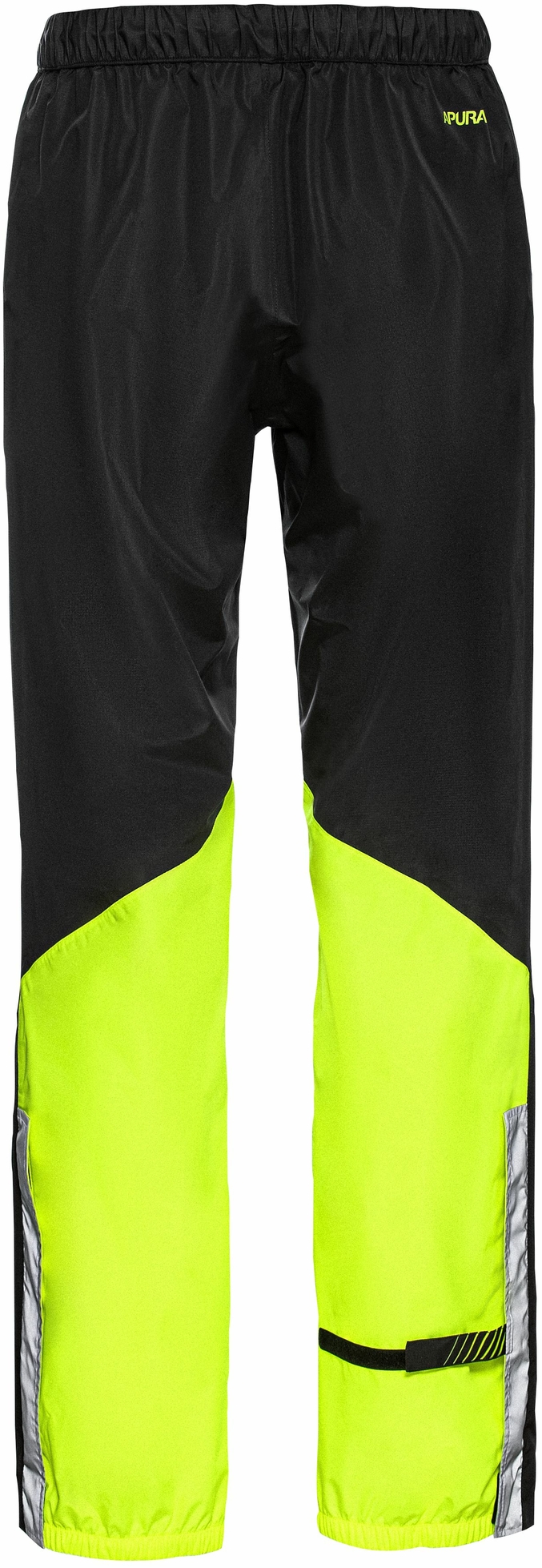 Apura Commuting Plus Pantaloni antipioggia da uomo, XXL, nero / giallo  neon